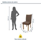 Conjunto Sala De Jantar 6 Lugares Retangular Tampo Mdf Mesa L