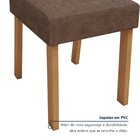 Conjunto Sala De Jantar 6 Lugares Retangular Tampo Mdf Mesa L