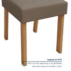 Conjunto Sala De Jantar 6 Lugares Retangular Tampo Mdf Mesa L