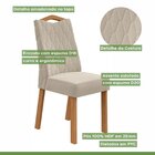 Conjunto Sala De Jantar 6 Lugares Retangular Tampo Mdf No Gla