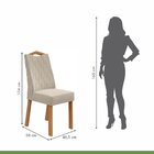 Conjunto Sala De Jantar 6 Lugares Retangular Tampo Mdf No Gla