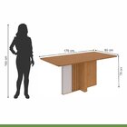 Conjunto Sala De Jantar 6 Lugares Retangular Tampo Mdf No Gla