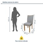 Conjunto Sala De Jantar 6 Lugares Retangular Tampo Mdf No Gla