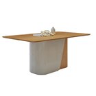 Conjunto Sala De Jantar 6 Lugares Retangular Tampo Mdf No Gla