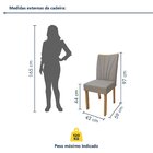 Conjunto Sala De Jantar 6 Lugares Retangular Tampo Mdf No Gla