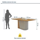 Conjunto Sala De Jantar 6 Lugares Retangular Tampo Mdf No Gla