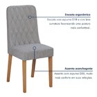 Conjunto Sala De Jantar 6 Lugares Retangular Tampo Mdf No Gla