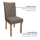 Conjunto Sala De Jantar 6 Lugares Retangular Tampo Mdf No Gla