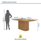 Conjunto Sala De Jantar 6 Lugares Retangular Tampo Mdf No Gla