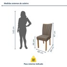 Conjunto Sala De Jantar 6 Lugares Retangular Tampo Mdf No Gla