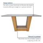 Conjunto Sala De Jantar 6 Lugares Retangular Tampo Vidro/mdf