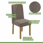 Conjunto Sala De Jantar 6 Lugares Retangular Tampo Vidro/mdf