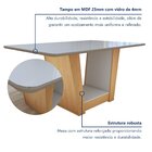Conjunto Sala De Jantar 6 Lugares Retangular Tampo Vidro/mdf