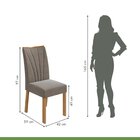 Conjunto Sala De Jantar 6 Lugares Retangular Tampo Vidro/mdf