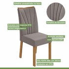 Conjunto Sala De Jantar 6 Lugares Retangular Tampo Vidro/mdf