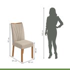 Conjunto Sala De Jantar 6 Lugares Retangular Tampo Vidro/mdf