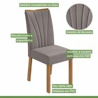 Conjunto Sala De Jantar 6 Lugares Retangular Tampo Vidro/mdf