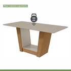 Conjunto Sala De Jantar 6 Lugares Retangular Tampo Vidro/mdf