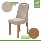 Conjunto Sala De Jantar 6 Lugares Retangular Tampo Vidro/mdf