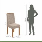 Conjunto Sala De Jantar 6 Lugares Retangular Tampo Vidro/mdf