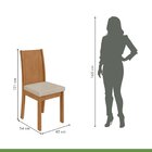 Conjunto Sala De Jantar 6 Lugares Retangular Tampo Vidro/mdf