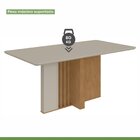 Conjunto Sala De Jantar 6 Lugares Retangular Tampo Vidro/mdf