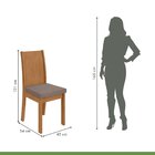 Conjunto Sala De Jantar 6 Lugares Retangular Tampo Vidro/mdf