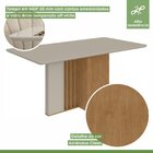 Conjunto Sala De Jantar 6 Lugares Retangular Tampo Vidro/mdf