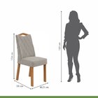 Conjunto Sala De Jantar 6 Lugares Retangular Tampo Vidro/mdf