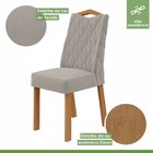 Conjunto Sala De Jantar 6 Lugares Retangular Tampo Vidro/mdf