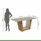 Conjunto Sala De Jantar 6 Lugares Retangular Tampo Vidro/mdf