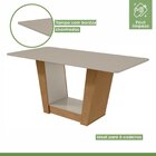 Conjunto Sala De Jantar 6 Lugares Retangular Tampo Vidro/mdf