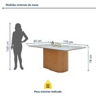 Conjunto Sala De Jantar 6 Lugares Retangular Tampo Vidro/mdf