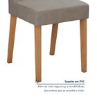 Conjunto Sala De Jantar 6 Lugares Retangular Tampo Vidro/mdf