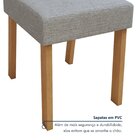 Conjunto Sala De Jantar 6 Lugares Retangular Tampo Vidro/mdf