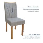 Conjunto Sala De Jantar 6 Lugares Retangular Tampo Vidro/mdf