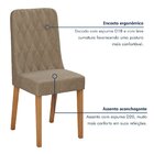 Conjunto Sala De Jantar 6 Lugares Retangular Tampo Vidro/mdf