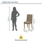 Conjunto Sala De Jantar 6 Lugares Retangular Tampo Vidro/mdf