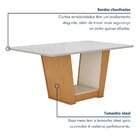 Conjunto Sala De Jantar 6 Lugares Retangular Tampo Vidro/mdf