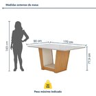Conjunto Sala De Jantar 6 Lugares Retangular Tampo Vidro/mdf