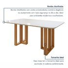 Conjunto Sala De Jantar 6 Lugares Retangular Tampo Vidro/mdf