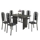 Conjunto Sala De Jantar 6 Lugares Tampo Ardósia Lavínea  Mart