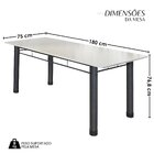 Conjunto Sala De Jantar 8 Cadeiras Fortaleza Prata / Branco