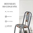 Conjunto Sala De Jantar 8 Cadeiras Fortaleza Prata / Branco