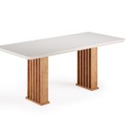 Conjunto Sala De Jantar 8 Cadeiras Vegas Mel/off White/bege