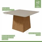 Conjunto Sala De Jantar 8 Lugares Quadrada Tampo Vidro/mdf Me