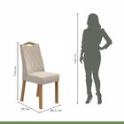 Conjunto Sala De Jantar 8 Lugares Quadrada Tampo Vidro/mdf Me