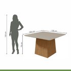 Conjunto Sala De Jantar 8 Lugares Quadrada Tampo Vidro/mdf Me