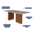 Conjunto Sala De Jantar 8 Lugares Retangular Tampo De Vidro/m