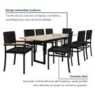 Conjunto Sala De Jantar 8 Lugares Retangular Tampo De Vidro M